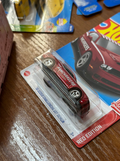 18 Dodge Challenger SRT Demon Red Edition Hot Wheels